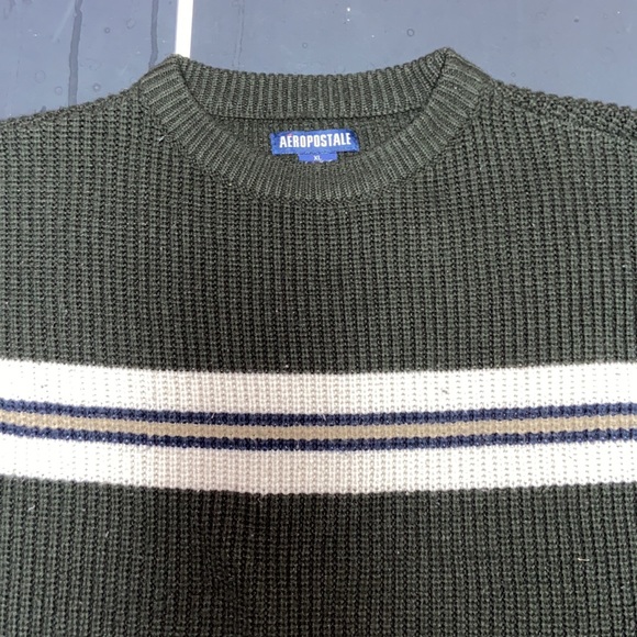 striped green Aeropostale sweater XL - Picture 4 of 7